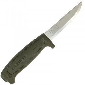 Cutit utilitar Morakniv Basic 511 (C) Military Green cu lama 91 mm, otel carbon - Img 2