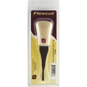 Dalta de mana cu lama forma V 30° de 4mm pentru sculptura/cioplire lemn cu maner fix, Flexcut - Img 2