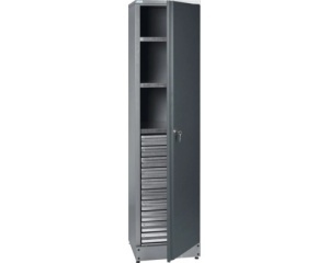 Dulap metalic 1 usa 455x450x1800 mm, cu 3 polite si 10 sertare