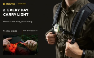 F07101G Lanterna breloc Crystal PRO Gri, Armytek - Img 12