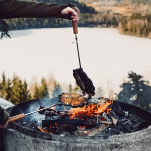 Forma pentru vafe din fonta Stabilotherm Vaffeljarn pentru foc de tabara - Img 5