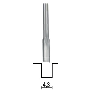 Freza pentru canelat, 4.3mm, Proxxon 29026 - Img 7