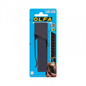 LBB-30B Set 30 lame cutter negre segmentate 18 mm, Olfa - Img 2