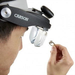 Lupa pentru cap MagniVisor, cu 4 lentile si LED - Carson - Img 4