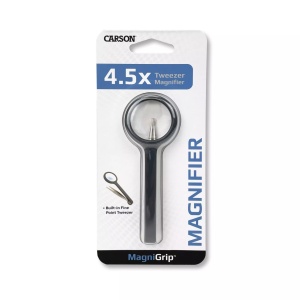 Lupa portabila MagniGrip, putere 4.5x cu penseta de precizie - Carson - Img 13