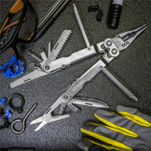 Multitool SOG PowerLock cu husa din nylon, 18 functii, otel inoxidabil 420 - Img 3