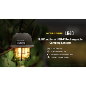 Nitecore LR40, Felinar Camping Reincarcabil Verde - Img 16