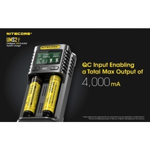 Nitecore UMS2 - Incarcator USB-C 2 Sloturi cu LCD - Img 3