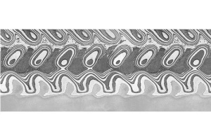 Otel Damasc pentru cutite, Damasteel DC21R GrosserosenFlatGround 51x4.8x380mm