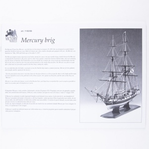 Planuri constructie navomodel Victory Models, bric rusesc Mercury, Scara: 1:64, Lungime: 80 cm, Amati Italia - Img 2