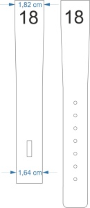 Sabloane taiere pt curele de ceas din piele, forma dreapta 18, 20, 22, 24mm latime