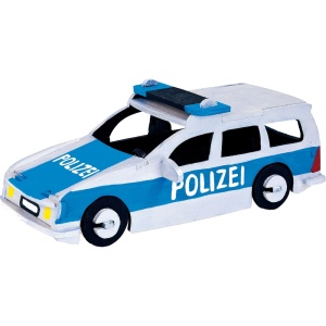 Sablon din lemn, "Masina de politie", pentru traforaj, dimensiunea A4, Pebaro - Img 2