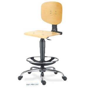 Scaun profesional 1290 L NOR Crom, inalt, poliuretan, suport picioare, baza cromata - Img 2