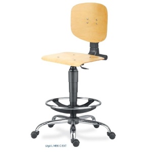 Scaun profesional 1290 L NOR Crom, inalt, poliuretan, suport picioare, baza cromata