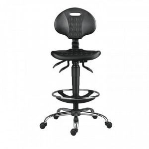 Scaun profesional 1290 PU ASYN cu inaltator si baza cromata - Img 2