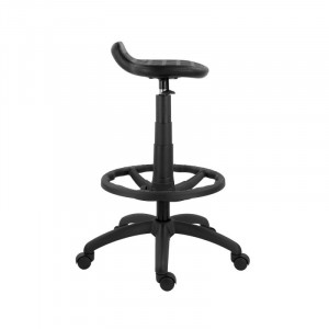 Scaun profesional WORK TAB cu baza cromata,cilindru extra lung si suport picioare plastic - Img 3