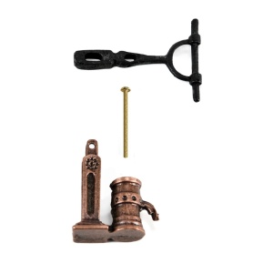 Set 2 pompe simple din metal pentru navomodele, 18mm, Amati - Img 1
