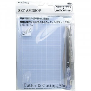 Set albastru de cutter si placa taiere mini NT Cutter - Img 5