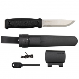 Set cutit Full-Tang Morakniv Garberg INOX, Teaca si maner Polimer negru, pentru Bushcraft si Outdoor si Kit supravietuire, Morakniv - Img 11