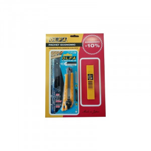 Set cutter 18 mm OLFA L-1 cu 10 lame LB-10 - Img 2