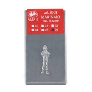 Set de 6 figurine metalice ofiter si marinari pt navomodele / hobby, 35mm, Amati Italia - Img 7
