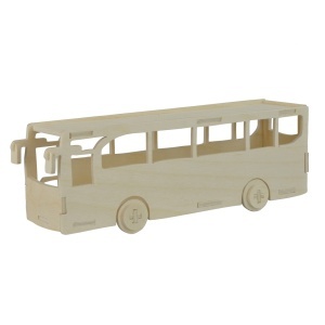 Set de constructie din lemn „Autobuz” debitat cu laser Pebaro