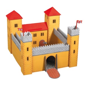 Set de constructie din lemn „Castelul cavalerilor” debitat cu laser Pebaro - Img 3