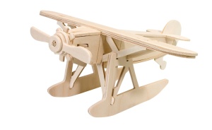 Set de constructie din lemn „Hidroavion” debitat cu laser Pebaro