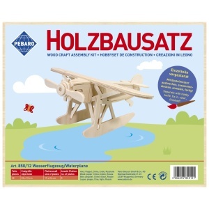 Set de constructie din lemn „Hidroavion” debitat cu laser Pebaro - Img 2