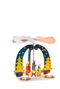 Set de constructie din lemn „Piramida de Craciun” debitat cu laser Pebaro - Img 3