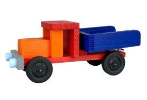 Set de constructie din lemn "Camion cu bena basculanta", Pebaro - Img 2
