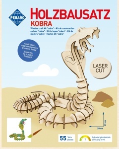 Set de constructie din lemn "Kobra", debitat cu laser Pebaro - Img 2