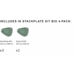 Set farfurii stivuibile StackPlate Kit BIO, 4 persoane, LIGHT MY FIRE - Img 15