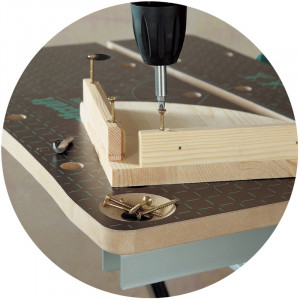 Skip to the beginning of the images gallery Masa/banc de lucru Wolfcraft MASTER 600 6182000, cu fixare si reglare pe inaltime - Img 10