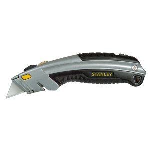 Stanley 0-10-788, Cutter cu lama retractabila, InterLock, 180mm + 3 lame trapezoidale 19mm - Img 1