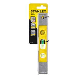 Stanley 0-42-465, nivela torpedo magnetica, din aluminiu, 23 cm, 3 fiole, blister - Img 3