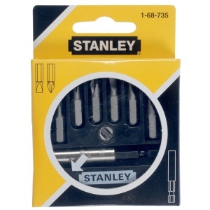 Stanley 1-68-635, Set 6 biti, 25 mm, 1/4", SL si PH, include adaptor magnetic pentru biti - Img 2