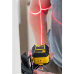 Stanley STHT77502-1, nivela laser cross 90, cu linie in cruce + un fascicul 90 grade, lumina rosie, auto-nivelare, prindere cu clema, QuickLink, raza actiune 12m, include 2 baterii AA, clema si husa - Img 8