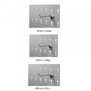 SU4 Set 25 carlige metalice, 50 mm, 100 mm, 200 mm - Img 2