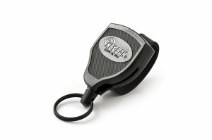 Suport de chei XXL retractabil cu cablu kevlar de 90 cm si bucla din piele, Super Duty Key-Bak