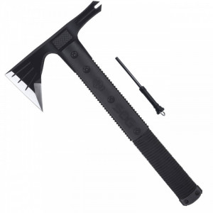 Tomahawk de supravietuire SOG Survival Hawk Black, otel 3Cr13MoV, muchie 70 mm - Img 8