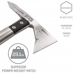 Tomahawk SOG Voodoo Hawk Mini Satin, otel 3Cr13MoV, muchie 70 mm - Img 3