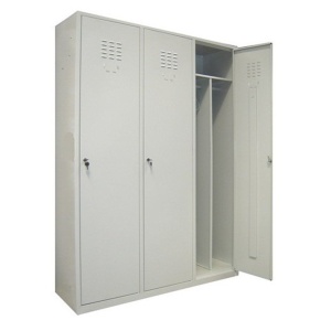 Vestiar compartimentat cu 3 usi, 1200x450x1800 mm