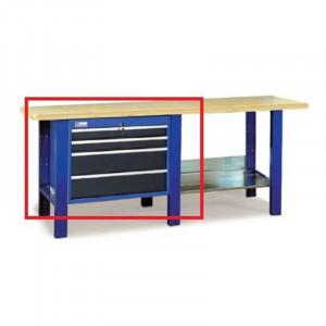 Work 4 Casetiera pentru banc de lucru cu 4 sertare