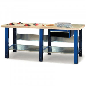 2000-15 Banc de lucru 2000 mm cu blat din lemn de fag multistrat - Img 2