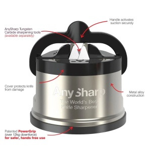 ANY- Pro Silver Dispozitiv de ascutit cutite cu carcasa metalica, Pro Silver, Anysharp - Img 12