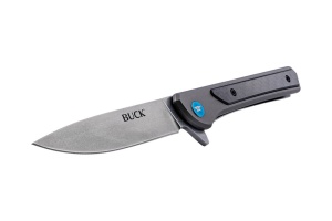 Briceag de buzunar Buck Cavalier 0264GYS-B, otel 7Cr, maner titan si fibra de carbon - Img 6