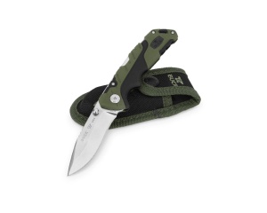 Briceag de vanatoare Buck Pursuit Small 0661GRS-B, otel 420HC, maner Versaflex verde, Lockback - Img 3