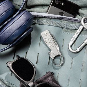Cutit breloc SOG KeyTron KT1001-CP, lama 5Cr15MoV, Lockback, desfacator sticle integrat, EDC Keychain Knife - Img 9