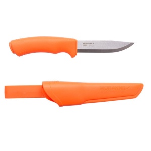 Cutit Bushcraft (S) Hi-Vis Orange outdoor si supraviețuire, otel inoxidabil suedez 12C27, Morakniv
